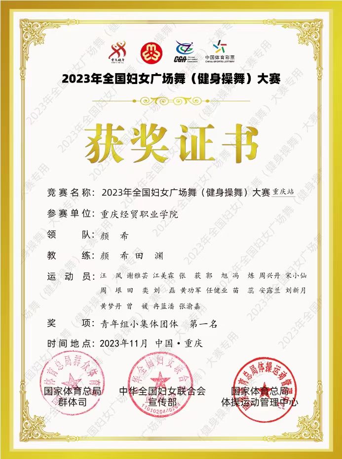 1700809424542044211.jpg 2023年全国妇女广场舞(健身操舞)大赛【青年组小集体团体】——第一名.jpg